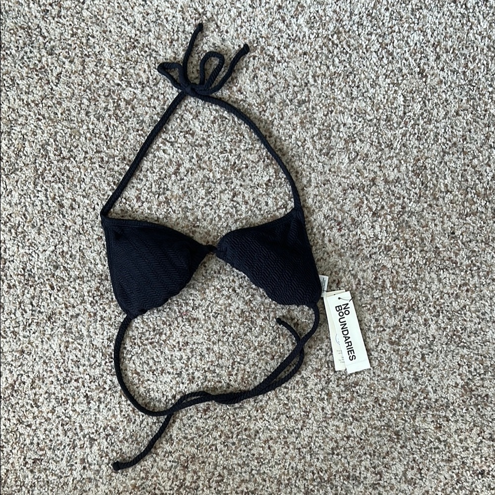 No Boundaries Black Bikini Top
